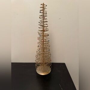 Gold Wire Spiral Christmas Tree Decor